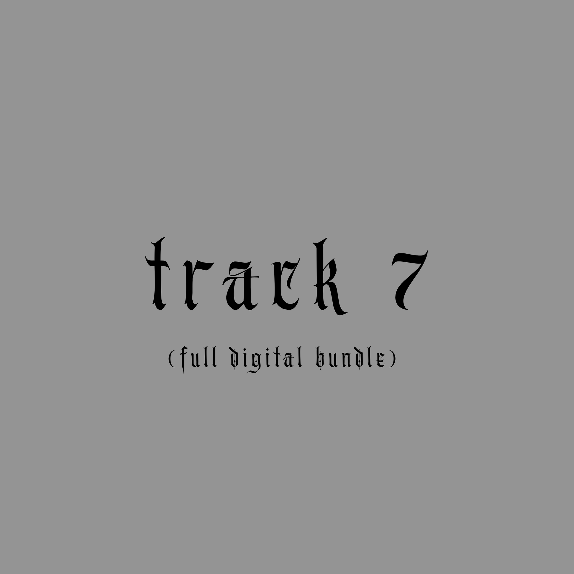 Track 7 - Frozen (Full bundle or $1 MP3)