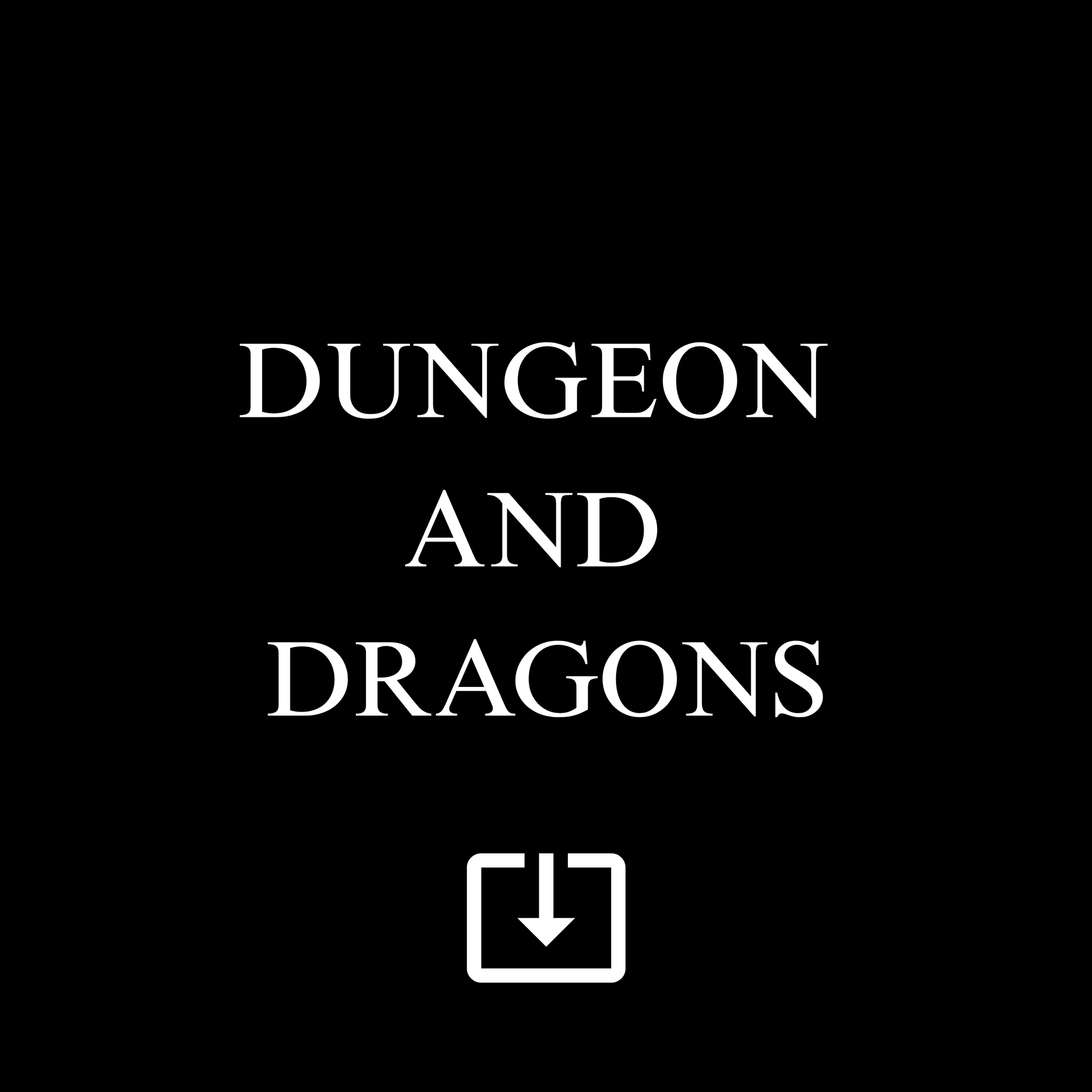 Digital Drop 001 - DUNGEON AND DRAGONS