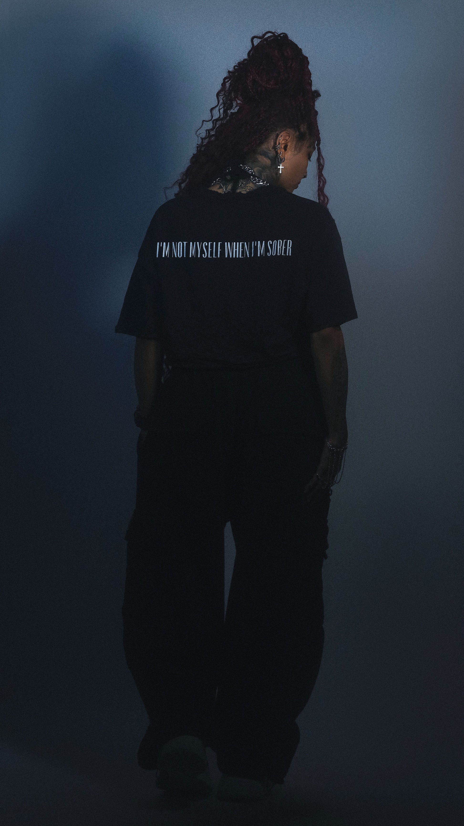 I'M NOT MYSELF WHEN I'M SOBER - CROPPED TEE